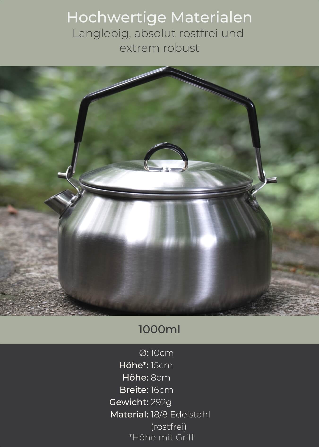 Wasserkessel aus Edelstahl - Lambda Coffee