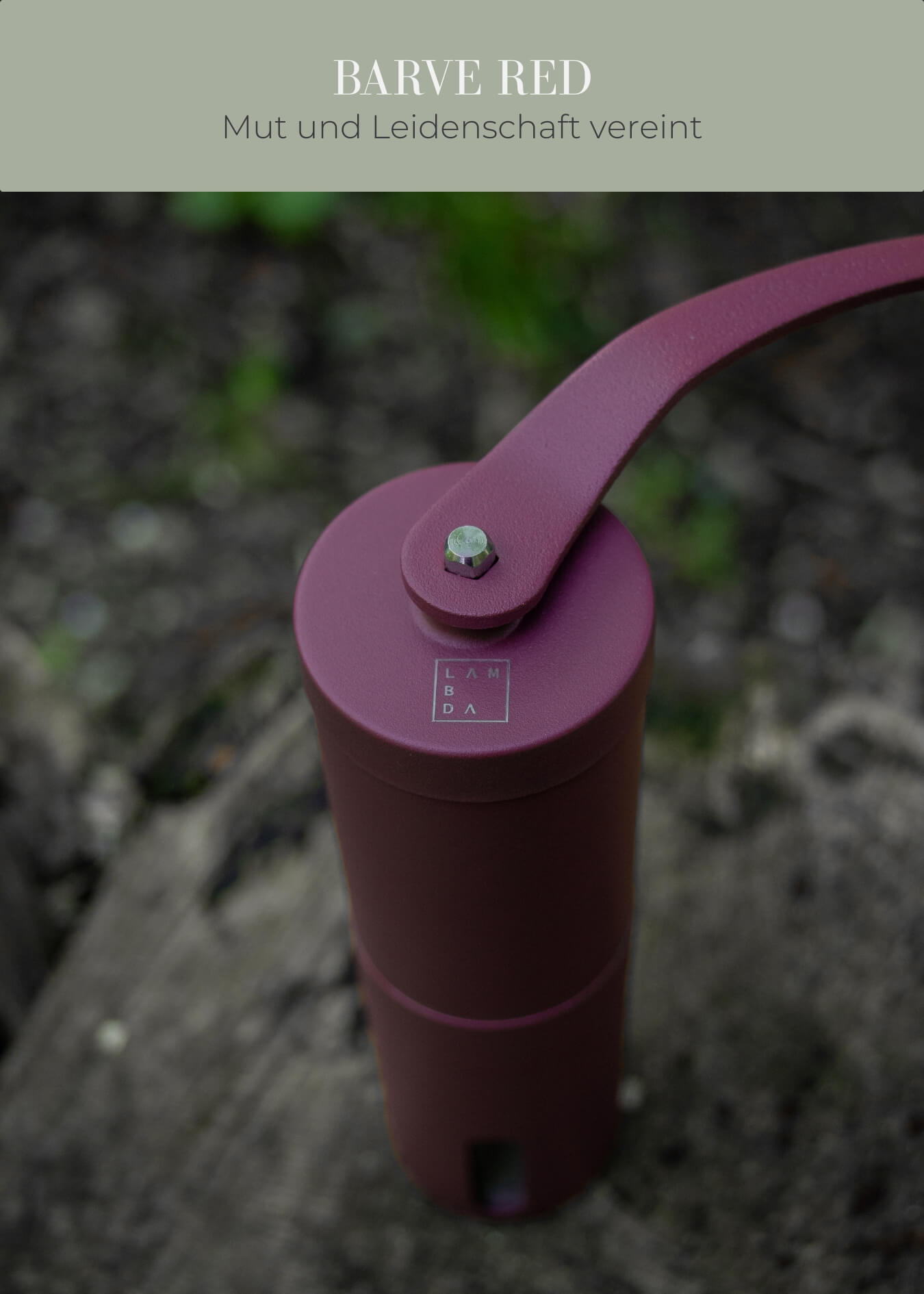 Kaffeemühle manuell mit Keramik-Mahlwerk - Lambda Coffee