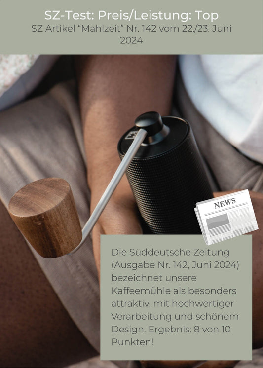 Kaffeemühle manuell mit Edelstahl-Mahlwerk - Lambda Coffee