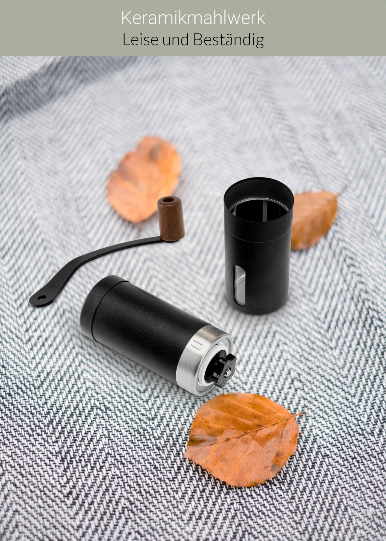 Kaffeemühle manuell mit Keramik-Mahlwerk