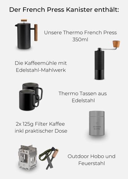 Holzkanister - Kaffeezubereitung