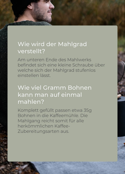 Kaffeemühle manuell mit Keramik-Mahlwerk - Lambda Coffee