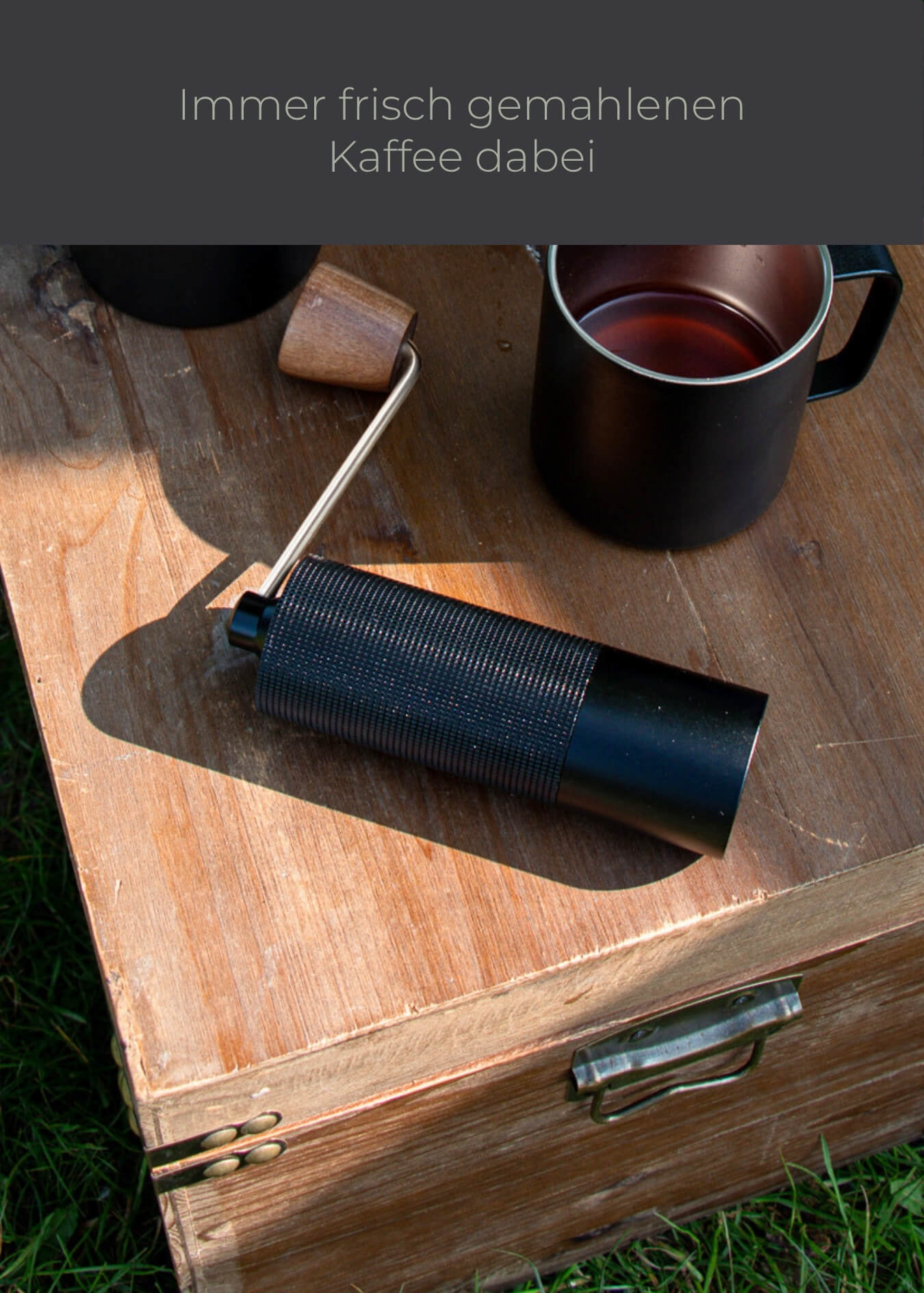 Kaffeemühle manuell mit Edelstahl-Mahlwerk - Lambda Coffee