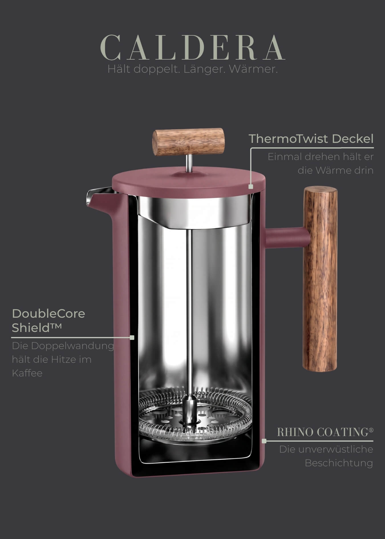 Thermo French Press aus Edelstahl - Lambda Coffee