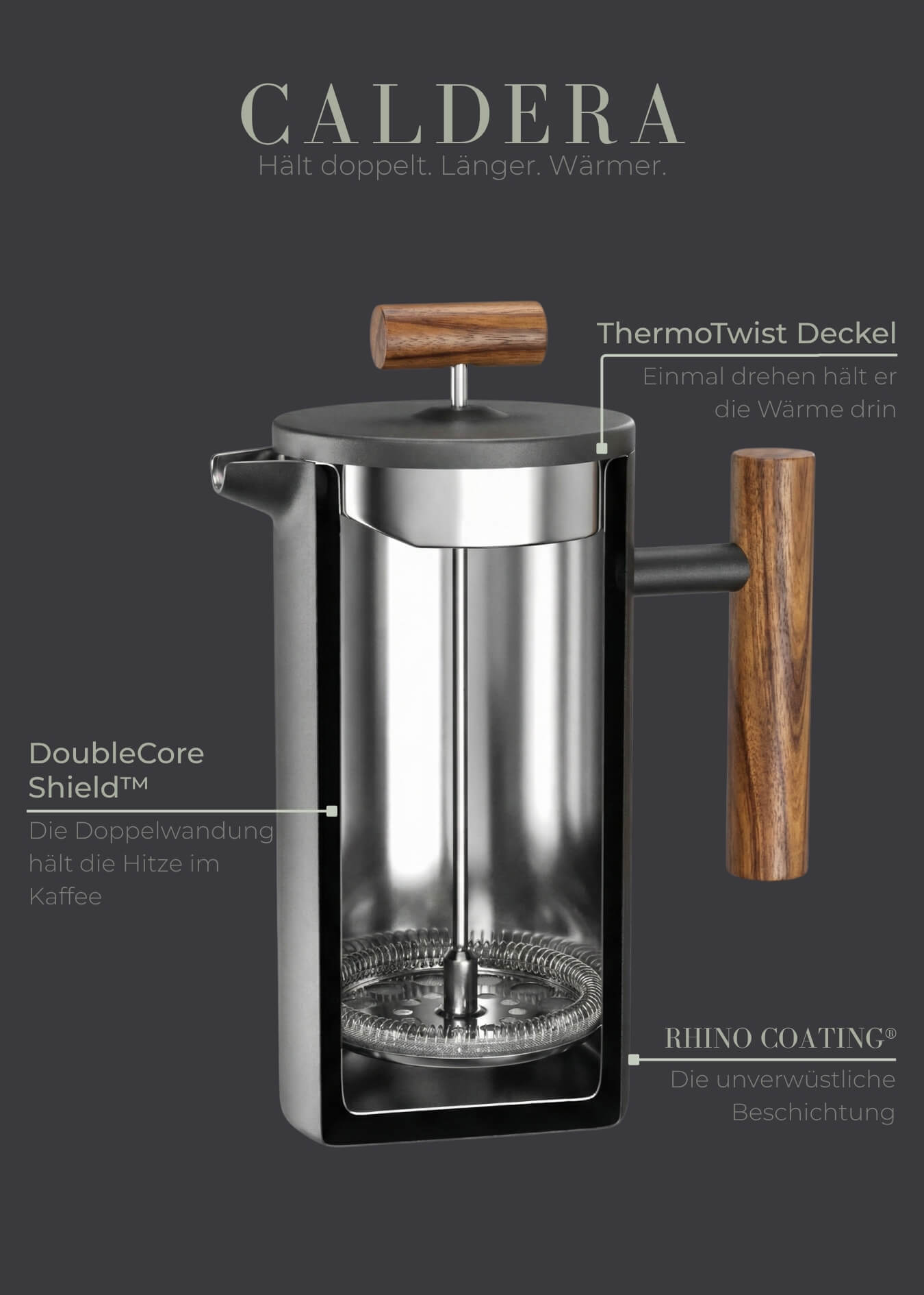 Thermo French Press aus Edelstahl - Lambda Coffee