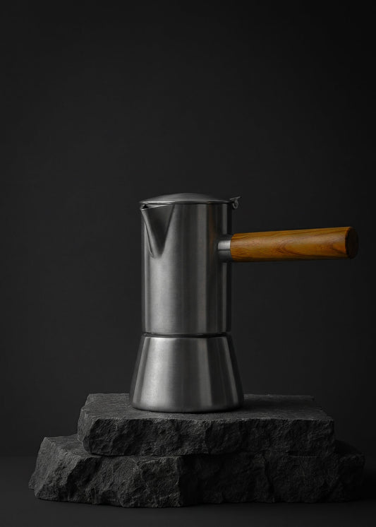 Espressokocher aus Edelstahl