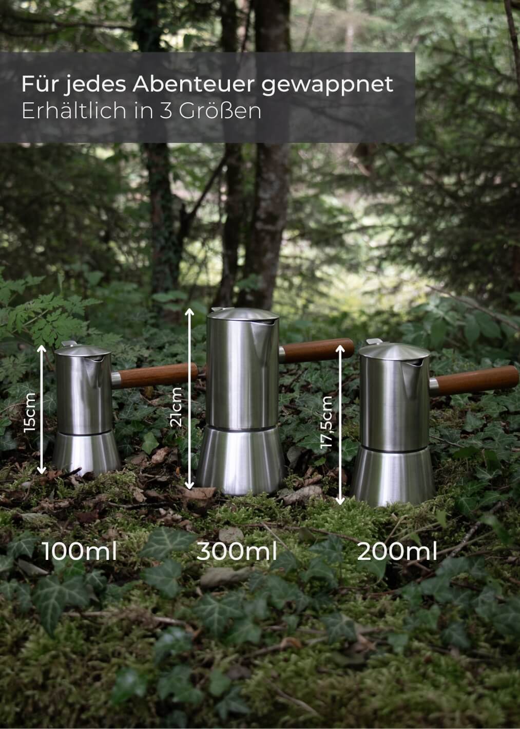 Espressokocher aus Edelstahl