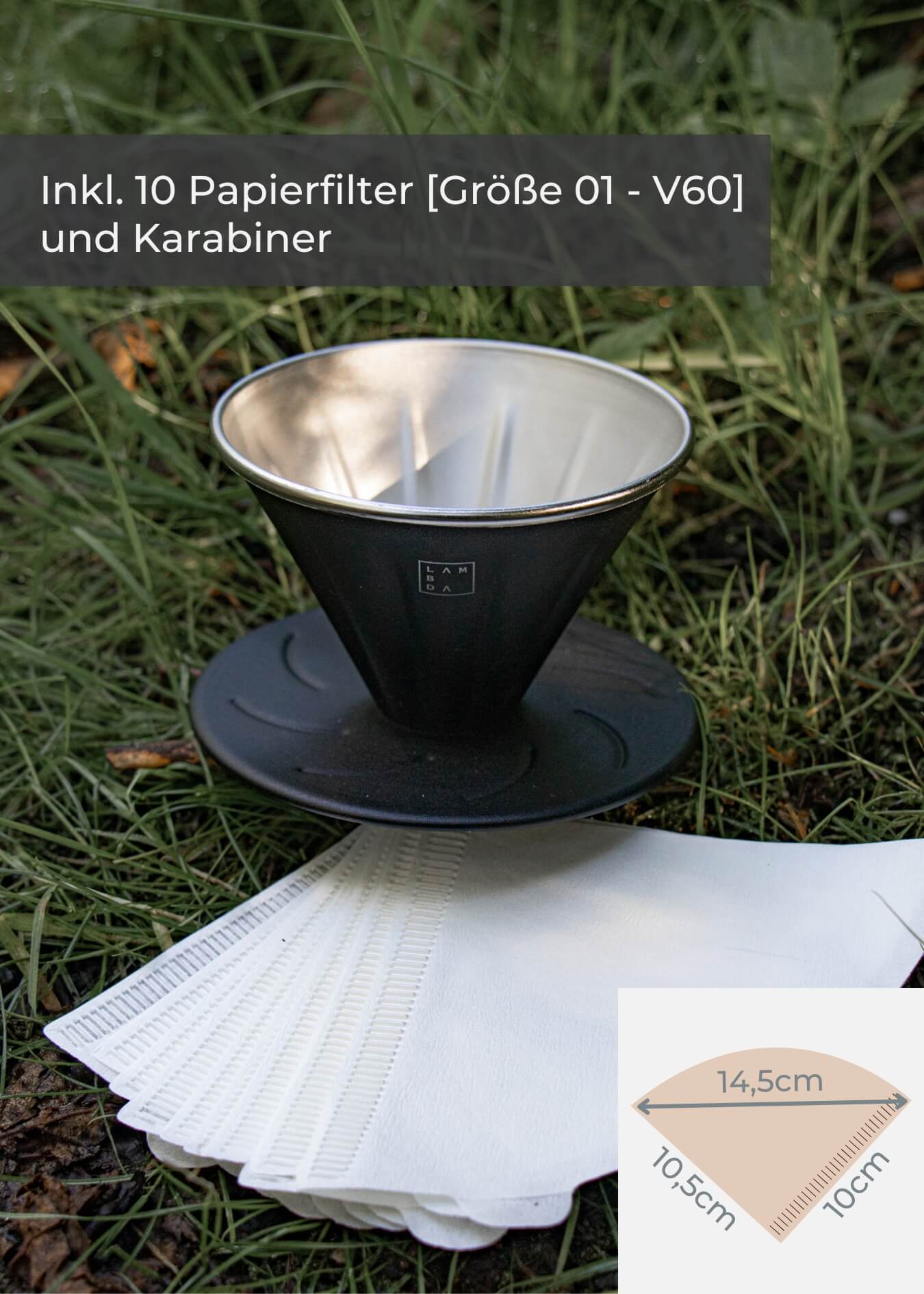 Hand Kaffeefilter, Kaffeemühle, Trinkflasche & Filter 200er Pack