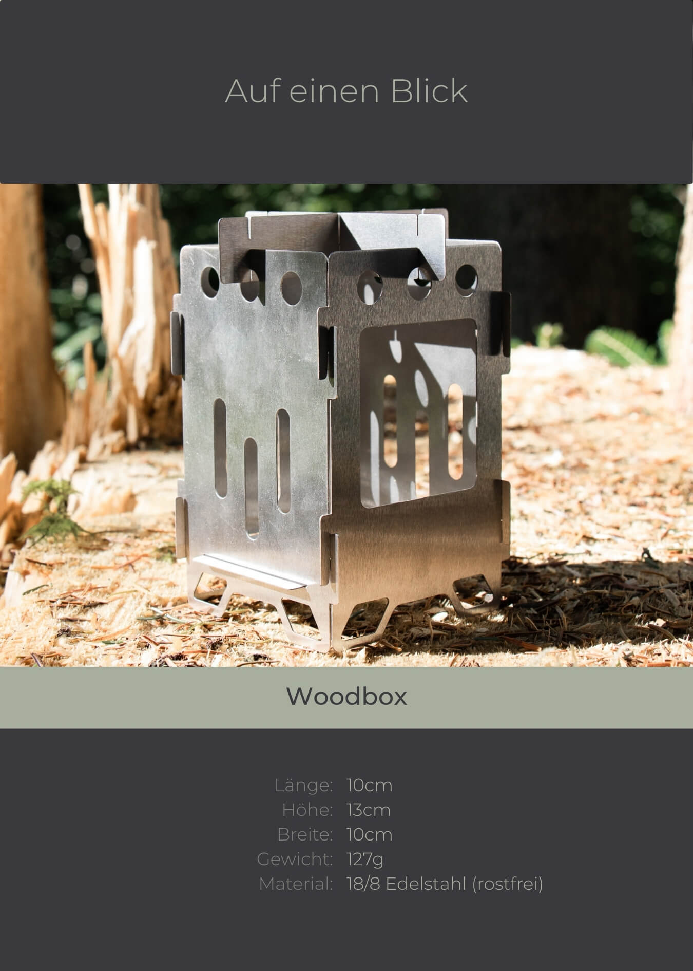 Woodbox aus Edelstahl - Lambda Coffee
