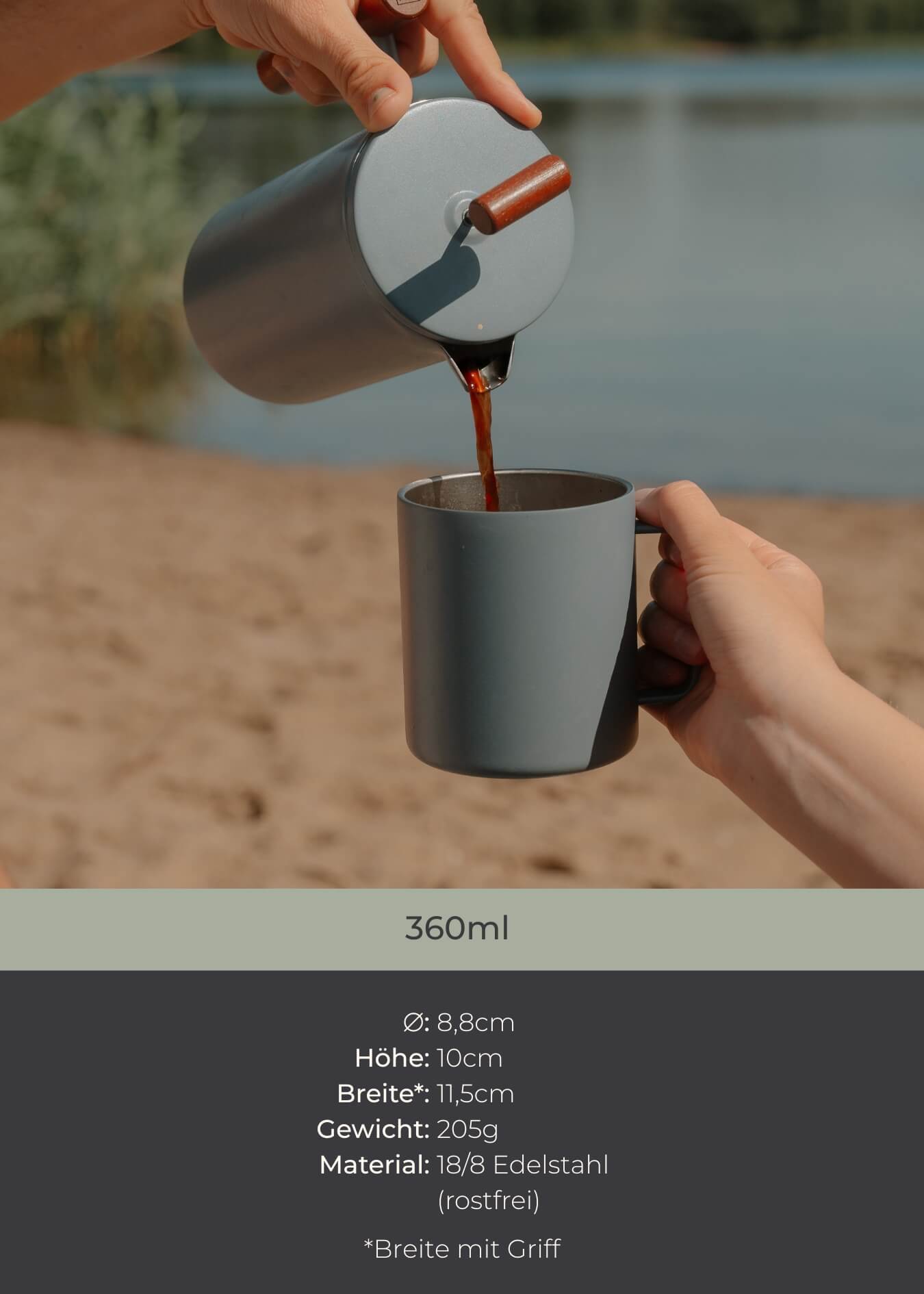 Thermobecher Edelstahl - 360ml - Lambda Coffee