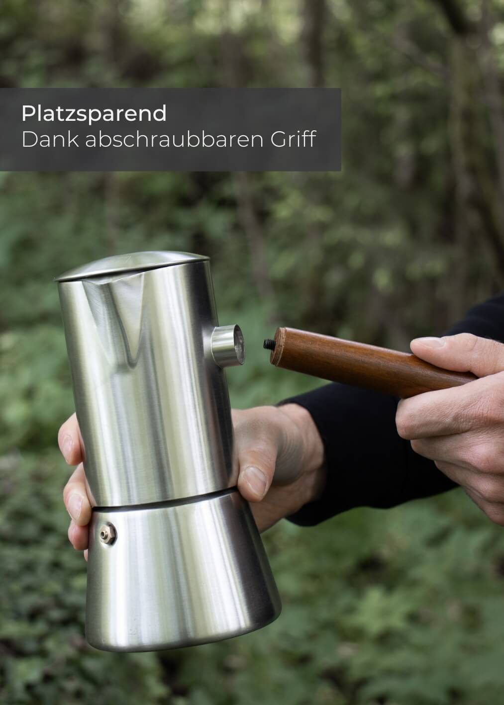 Espressokocher aus Edelstahl