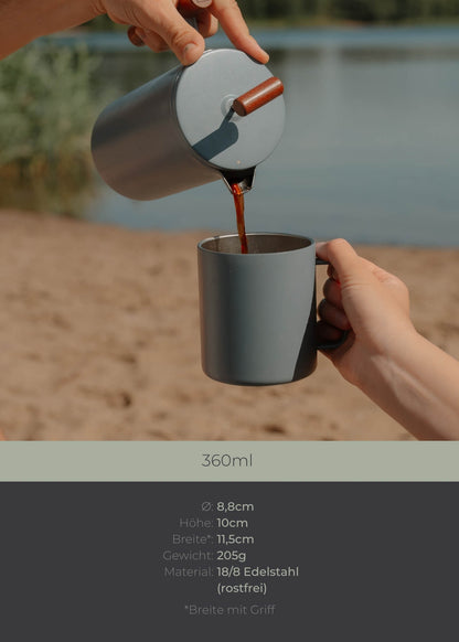 Thermobecher Edelstahl - 360ml - 2er Set - Lambda Coffee